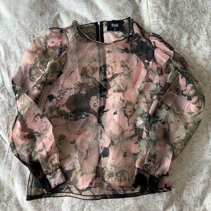 Dolce & Gabbana D&G 100% silk organza blouse top